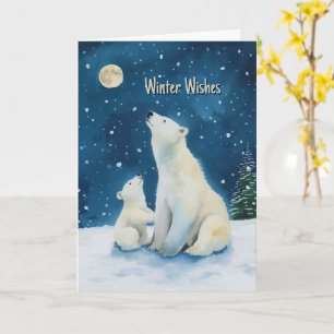 Arktische Winter-Grußkarte Karte