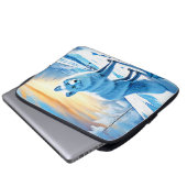 Arktische Winterfoxschnee Laptopschutzhülle (Vorne Knopf)