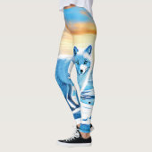 Arktische Winterfoxschnee Leggings (Links)