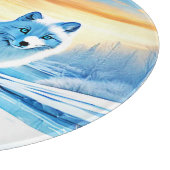 Arktische Winterfoxschnee Schneidebrett (Ecke)