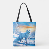 Arktische Winterfoxschnee Tasche (Rückseite)