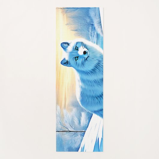 Arktische Winterfoxschnee Yogamatte (Vorderseite)