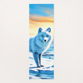 Arktische Winterfoxschnee Yogamatte (Rückseite)
