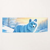 Arktische Winterfoxschnee Yogamatte (Vorderseite (Horizontal))