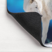 Arktische Wolf & Nordlichter II Fantasie Mousepad (Ecke)