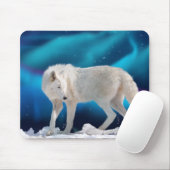 Arktische Wolf & Nordlichter II Fantasie Mousepad (Mit Mouse)