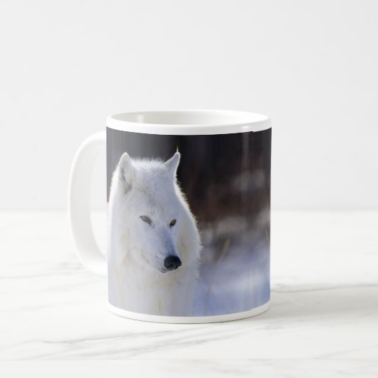 Arktische Wolf-Tasse Kaffeetasse (Vorderseite Links)