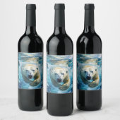 Arktische Wunder: Der Monarch Weinetikett (Flaschen)