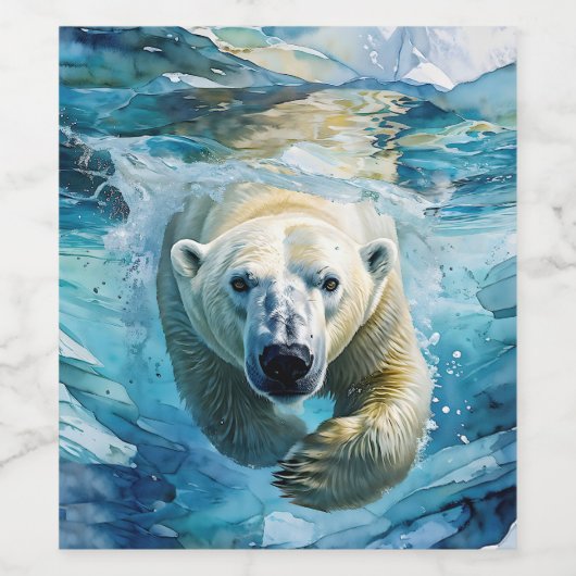 Arktische Wunder: Der Monarch Weinetikett (Einzelnes Label)