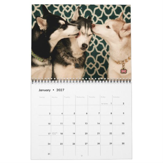 Arktischer blauer Kalender der Sibirier-2015 (Jan 2027)