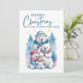 Arktischer Charm Polar Bären Familienurlaub-Flat C (Stehend Vorderseite)