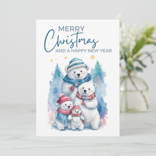 Arktischer Charm Polar Bären Familienurlaub-Flat C (Stehend Vorderseite)