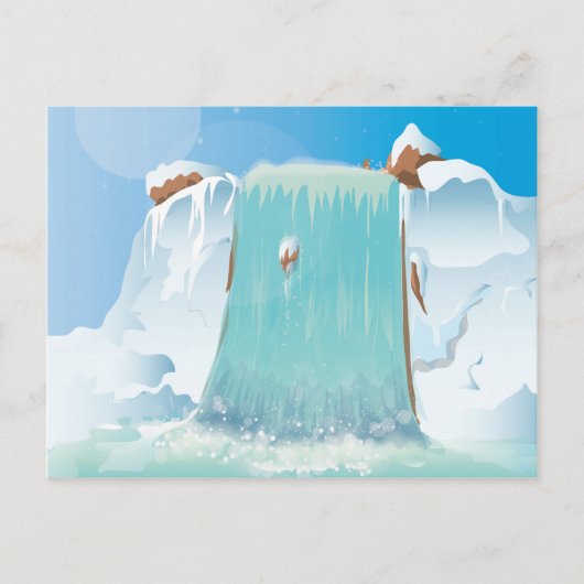 Arktischer Eiswasserfall Postkarte (Vorderseite)