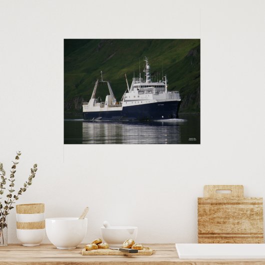 Arktischer Fjord, Fanggerät/Prozessor in der Capta Poster (Küche)