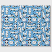 Arktischer Fox auf blauem Packpapier (Flach)