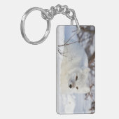 Arktischer Fox im Winter Schlüsselanhänger (Vorderseite links)