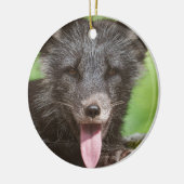 Arktischer Fox Keramik Ornament (Links)