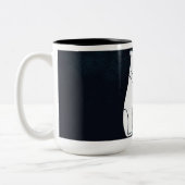 Arktischer Fox mit Mondlicht-Tasse Zweifarbige Tasse (Links)