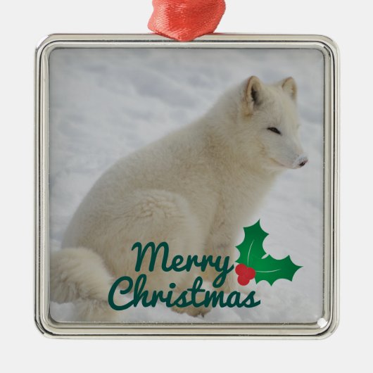Arktischer Fox Ornament Aus Metall (Vorne)
