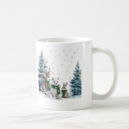 Arktischer Fuchs, Elch und Hase Winter-Wildtier-Tr Kaffeetasse