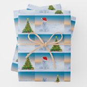 Arktischer Fuchs feiert Weihnachten Geschenkpapier Set (Beispiel)