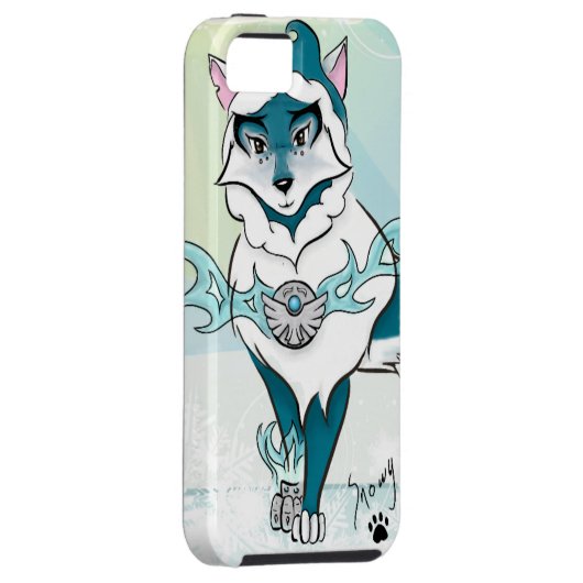 Arktischer Geist-Wolf iPhone 5 Fall Case-Mate iPhone Hülle (Rückseite/rechts)