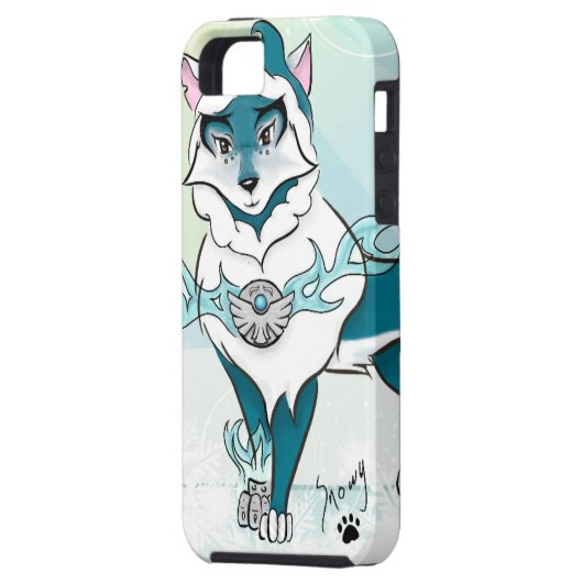 Arktischer Geist-Wolf iPhone 5 Fall Case-Mate iPhone Hülle (Rückseite Links)