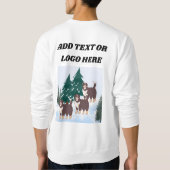 Arktischer Husky, braune amerikanische Eskimohunde Sweatshirt (Rückseite)