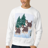 Arktischer Husky, braune amerikanische Eskimohunde Sweatshirt (Vorderseite)