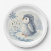 Arktischer niedlicher Pinguin Pappteller (Vorderseite)