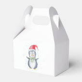 Arktischer Pinguin Babydusche Gefälligkeitsbox Geschenkschachtel (Rückseite)
