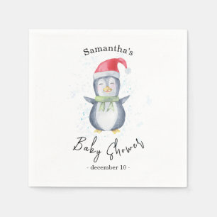Arktischer Pinguin - Babyparty Serviette