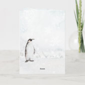 Arktischer Pinguin - Winterschneeflocken im Winter Feiertagskarte (Rückseite)