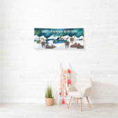 Arktischer Polar Bear Reindeer Walrus Orca Narwhal Banner (Insitu)