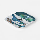 Arktischer Polar Bear Reindeer Walrus Orca Narwhal Pappteller (Gewinkelt)