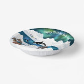 Arktischer Polar Bear Reindeer Walrus Orca Narwhal Pappteller (Gewinkelt)