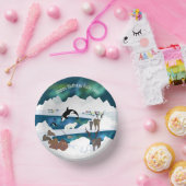 Arktischer Polar Bear Reindeer Walrus Orca Narwhal Pappteller (Party)