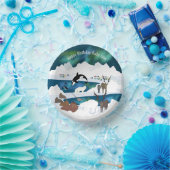 Arktischer Polar Bear Reindeer Walrus Orca Narwhal Pappteller (Party)