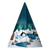 Arktischer Polar Bear Reindeer Walrus Orca Narwhal Partyhütchen (Rückseite)