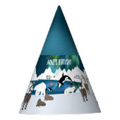 Arktischer Polar Bear Reindeer Walrus Orca Narwhal Partyhütchen (Vorderseite)