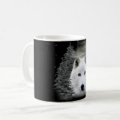 arktischer Schneewolf Kaffeetasse (Vorderseite Links)