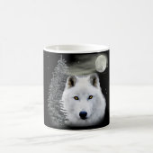 arktischer Schneewolf Kaffeetasse (Mittel)