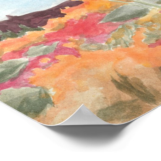 Arktischer See im Herbst Farbe Wasser: Poster (Ecke)