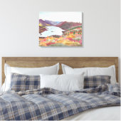 Arktischer See im Herbst: Leinwand der Wasserfarbe (Insitu (Schlafzimmer))