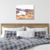 Arktischer See im Herbst: Wasserfarbene Leinwand n (Insitu (Schlafzimmer))