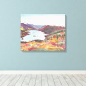 Arktischer See im Herbst: Wasserfarbene Leinwand n (Insitu (Holzboden))