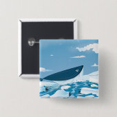 Arktischer Wal Button (Vorne & Hinten)