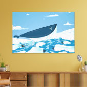 Arktischer Wal Leinwanddruck (Insitu (Wohnzimmer))