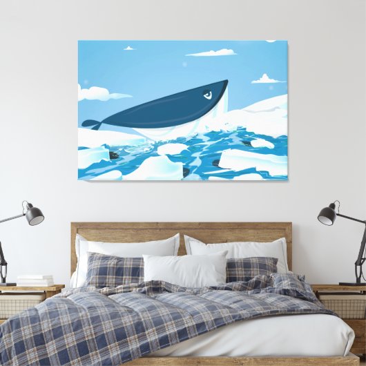 Arktischer Wal Leinwanddruck (Insitu (Schlafzimmer))