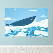 Arktischer Wal Leinwanddruck (Insitu (Holzboden))